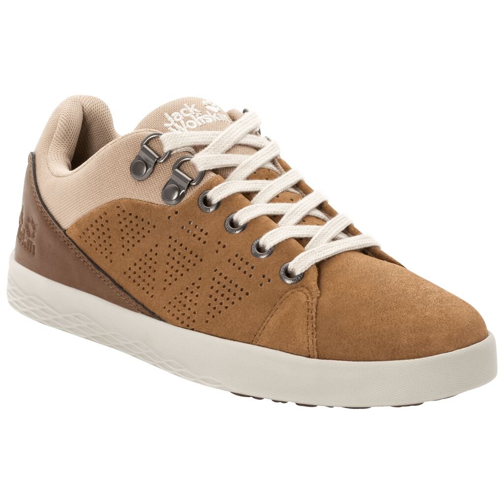 Jack Wolfskin AUCKLAND LOW Chaussures Femme Marron/Blanche - QIZXDUR-92